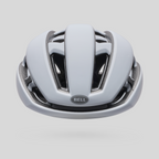 Casco de ciclismo MZ Bikes Bell XR Spherical en color blanco mate y plata con diseño aerodinámico y ventilación