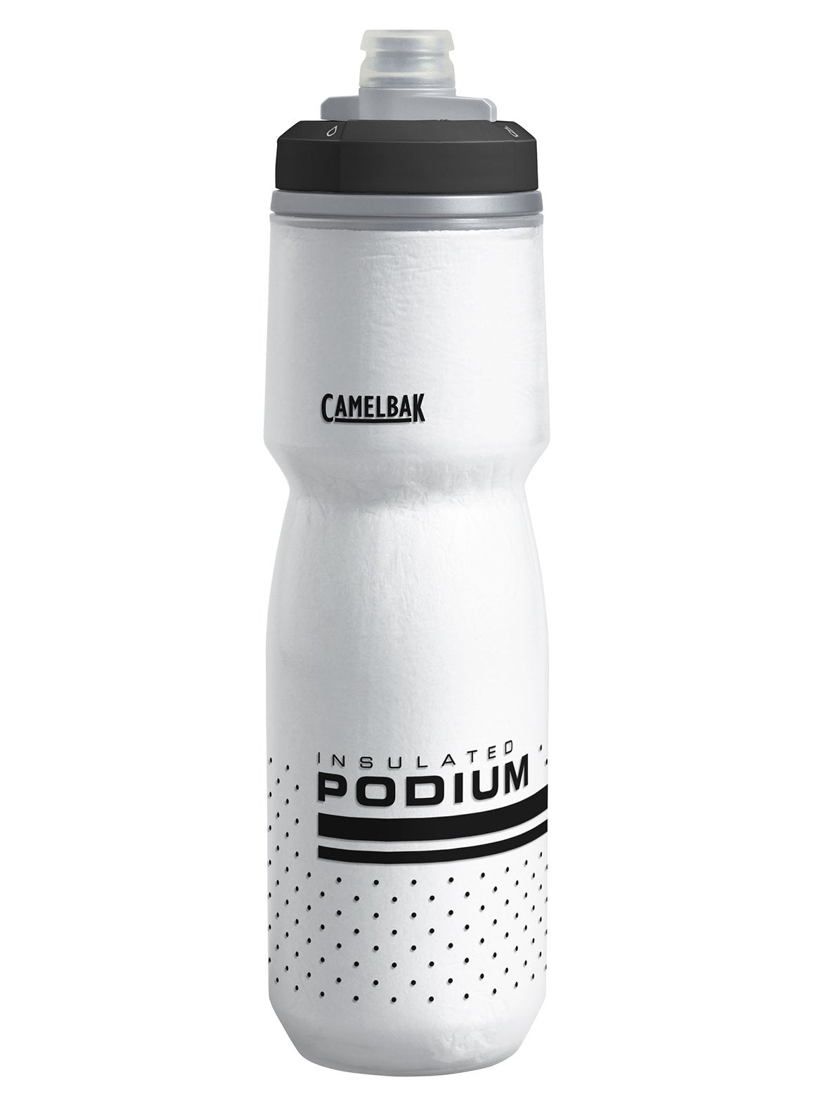 Bidón CamelBak Podium Chill 24oz blanco/negro, doble pared aislante