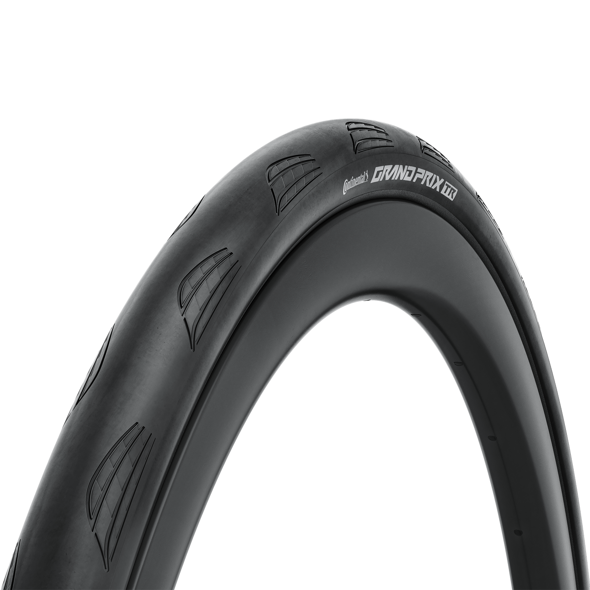 Neumático Continental Grand Prix TR 700x28C negro/transparente, vista lateral del labrado y pared skinwall