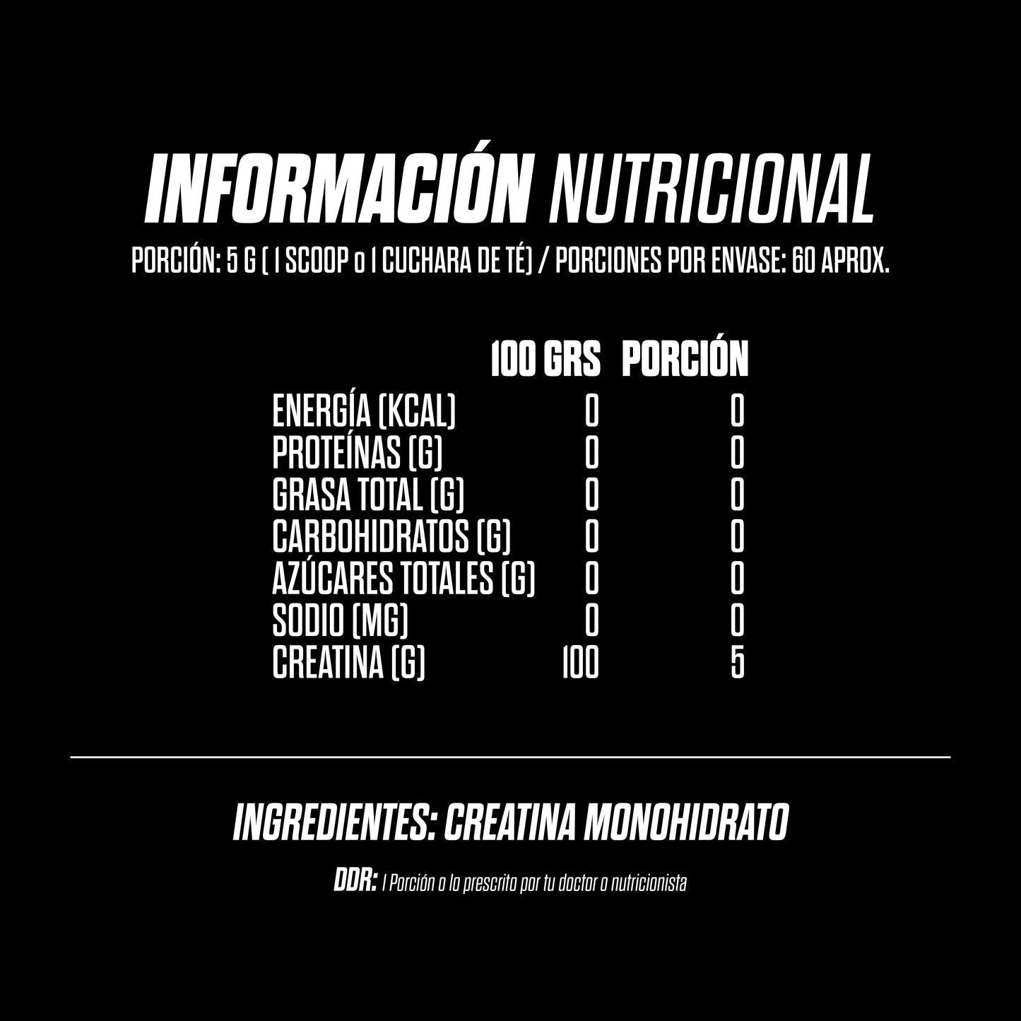 Creatina Monohidratada 300g GoHard
