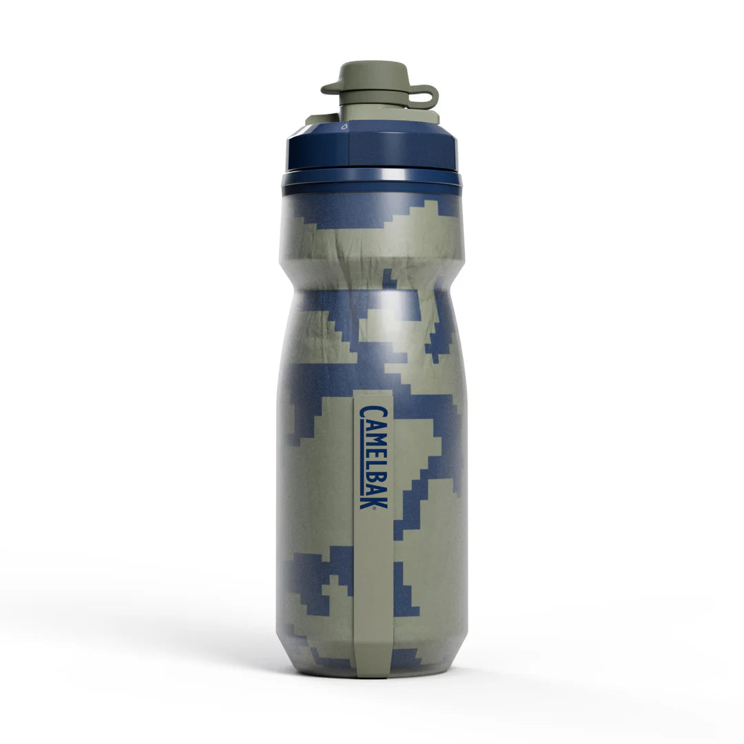 Bidón CamelBak Dirt Chill 3.0 21oz estampado Deep Sea Digi Camo con mud cap