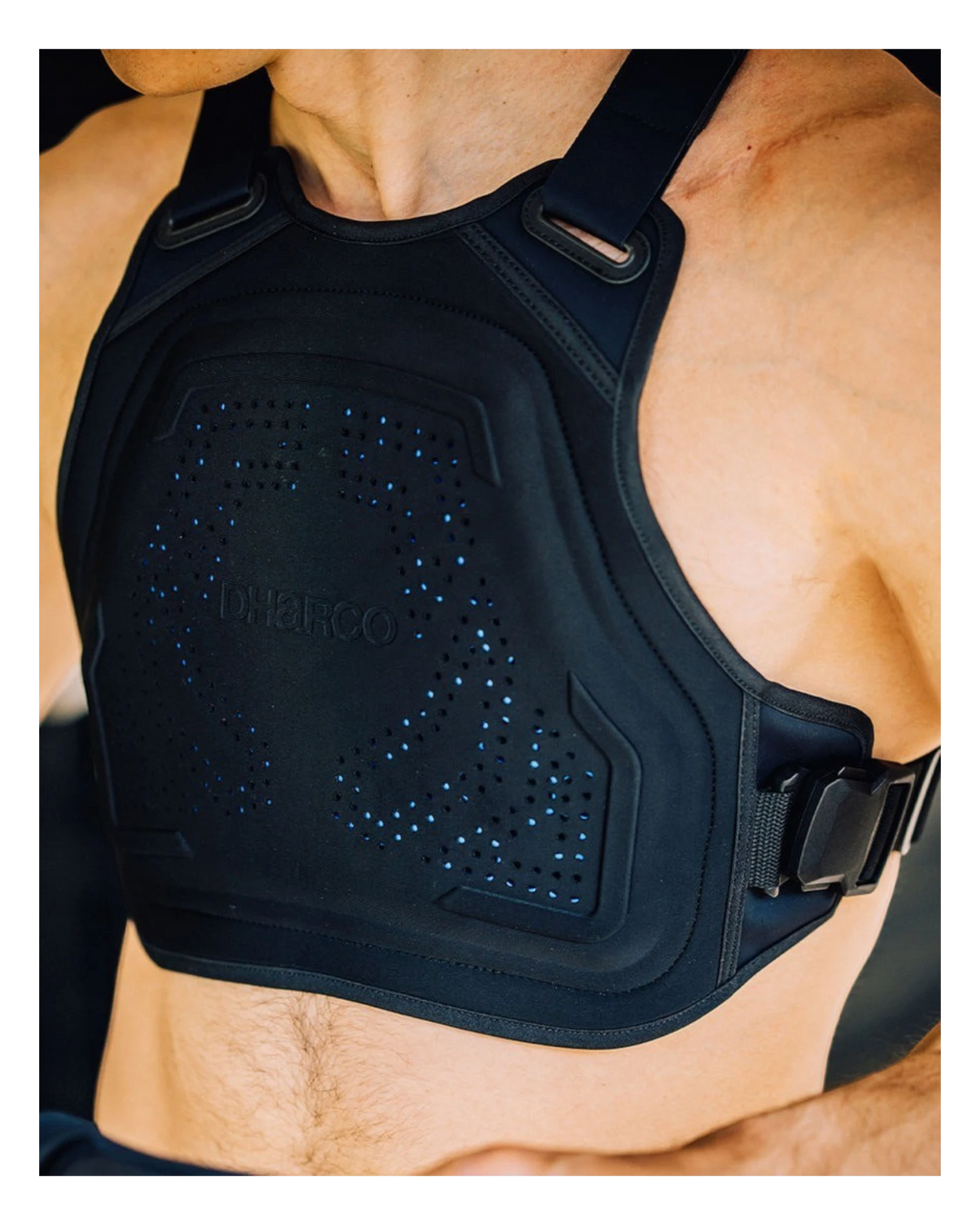 DHaRCO Gravity Vest – Chaleco protector MTB con RHEON™ para pecho y espalda