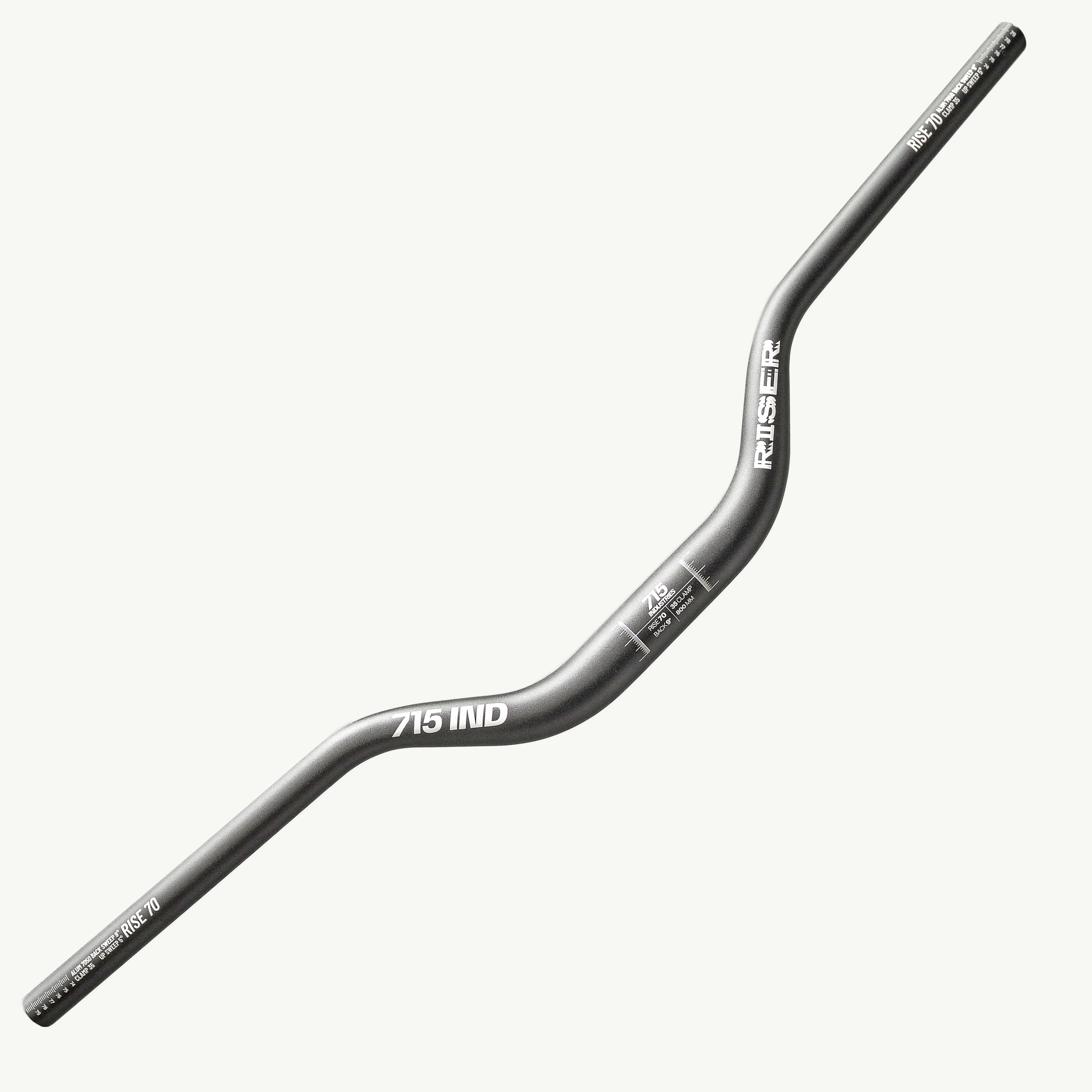Manubrio 715 Industries Riser 35mm Clamp – Platino | Aluminio 6061 Enduro & DH