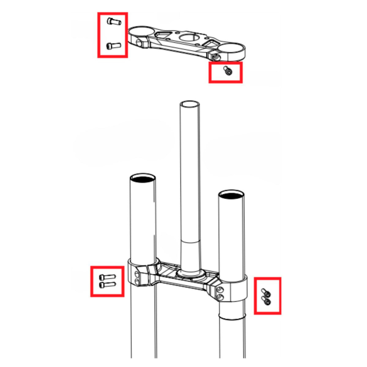 Kit Pernos Pletina Boxxer D1+ RockShox | Repuesto Original
