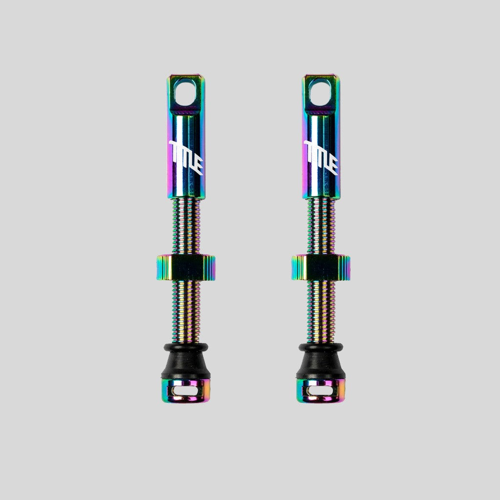 Title MTB Válvula Tubeless Presta Doble Ducto 44mm – Oil Slick