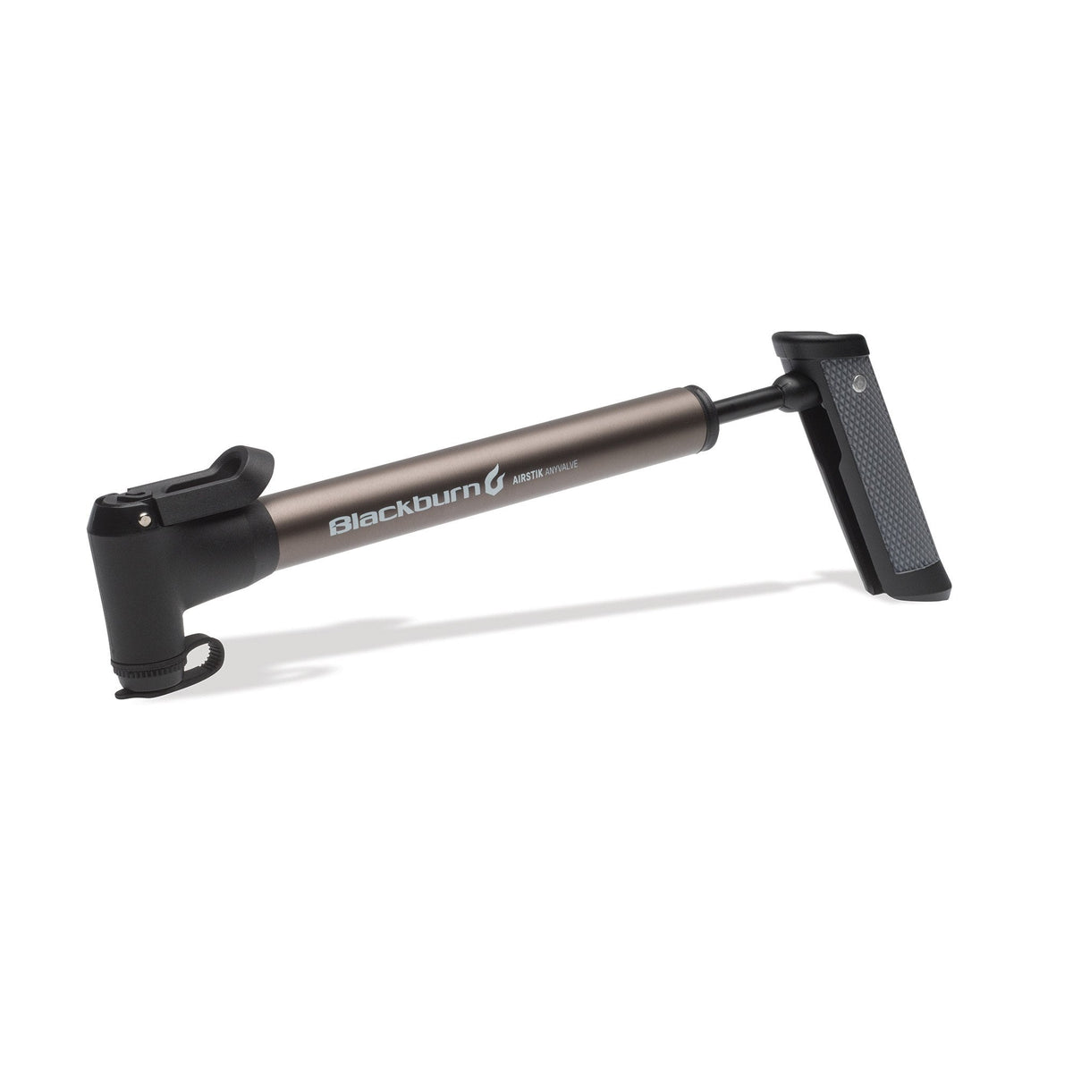Mini bombín Blackburn AirStik AnyValve negro, cabezal compatible con Presta, Schrader y Dunlop