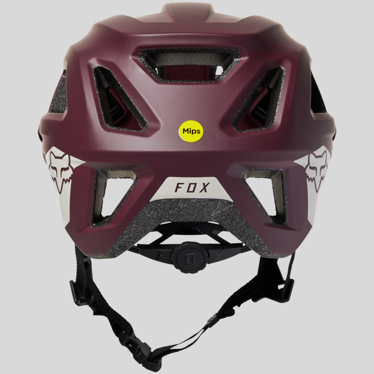 Casco para niño MZ Bikes Fox Mainframe MIPS en color morado con sistema de protección contra impactos