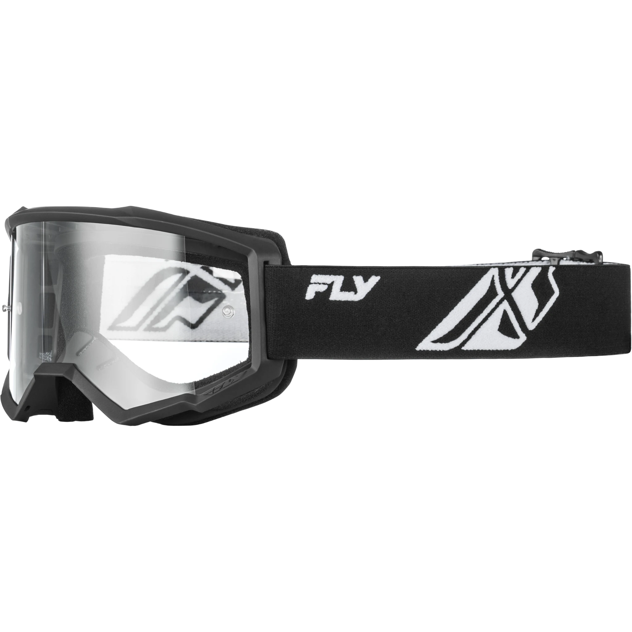 Fly Racing Focus Goggle | Antiparra MTB Negro/Blanco | Mica Transparente