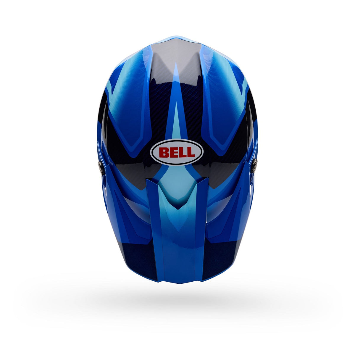 Casco Moto Bell Moto-10 Spherical ET3 Azul, vista superior