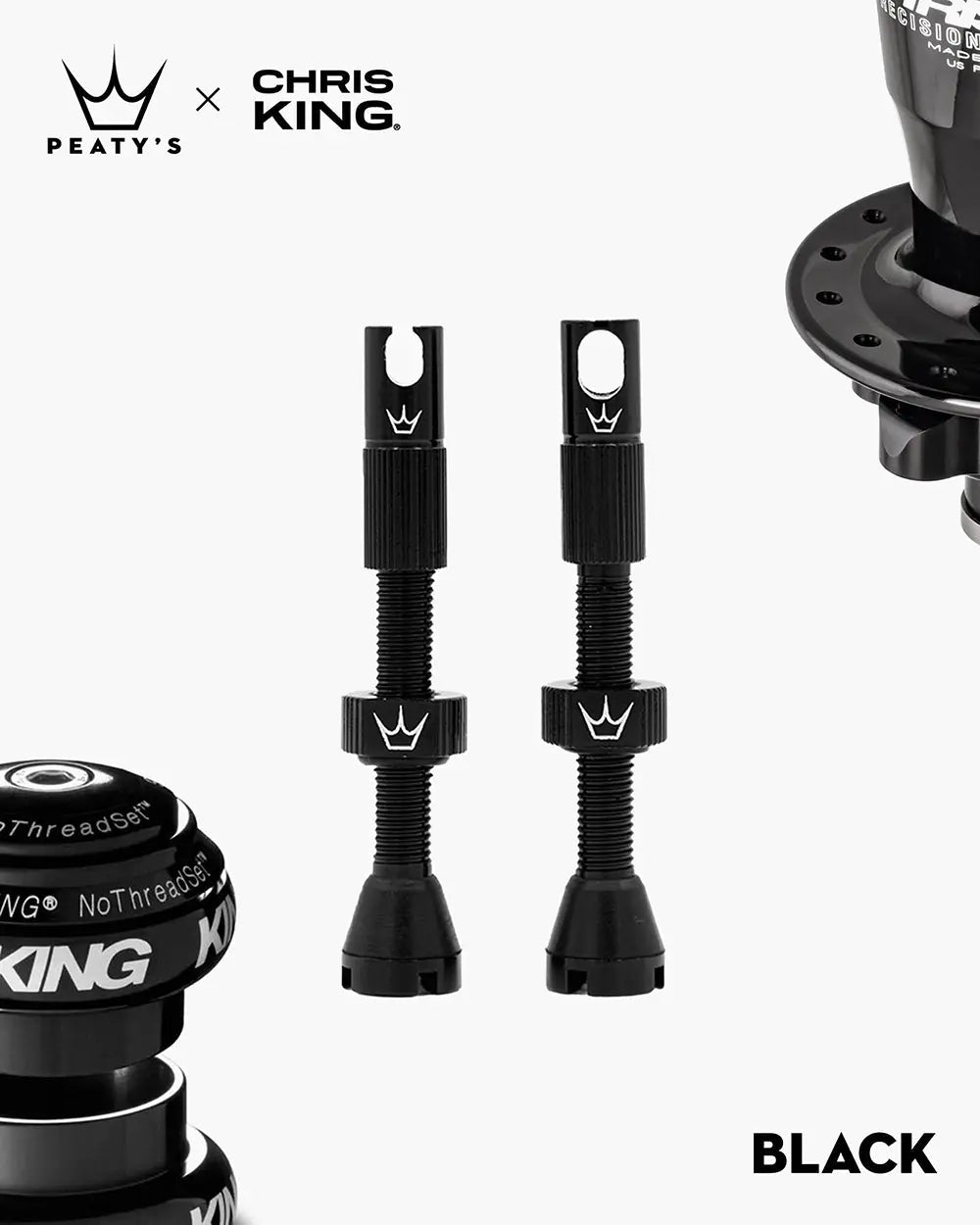 Válvula tubeless Peaty's x Chris King MK2 42mm color Negro