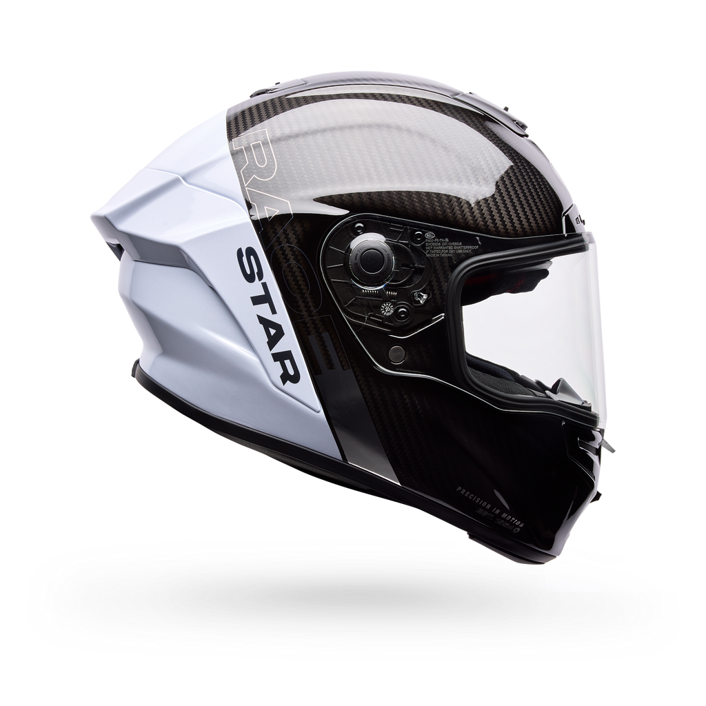 Casco Moto Bell Calle Race Star DLX Flex Strike Blanco/Negro