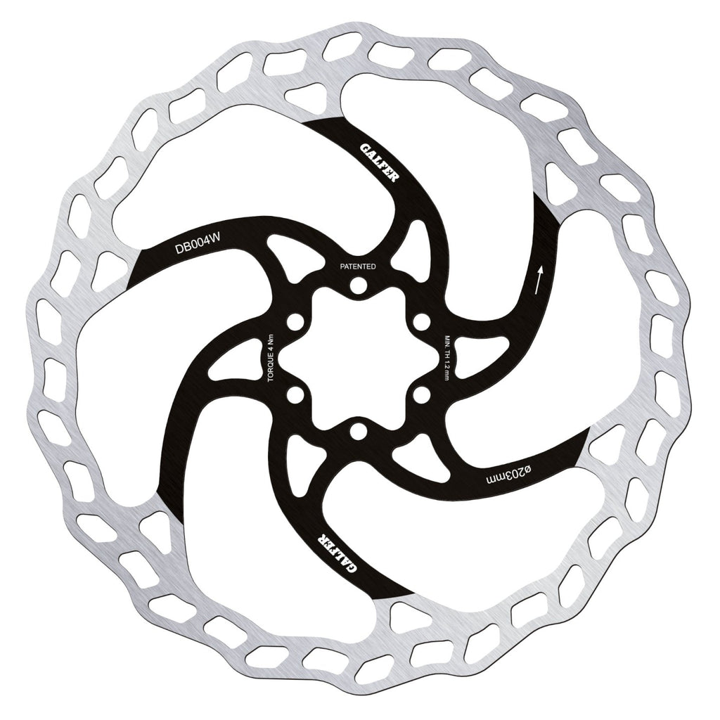 Disco de Freno Galfer Wave 200mm – Acero Inoxidable Alto Carbono, 6 Pernos, 1.8mm