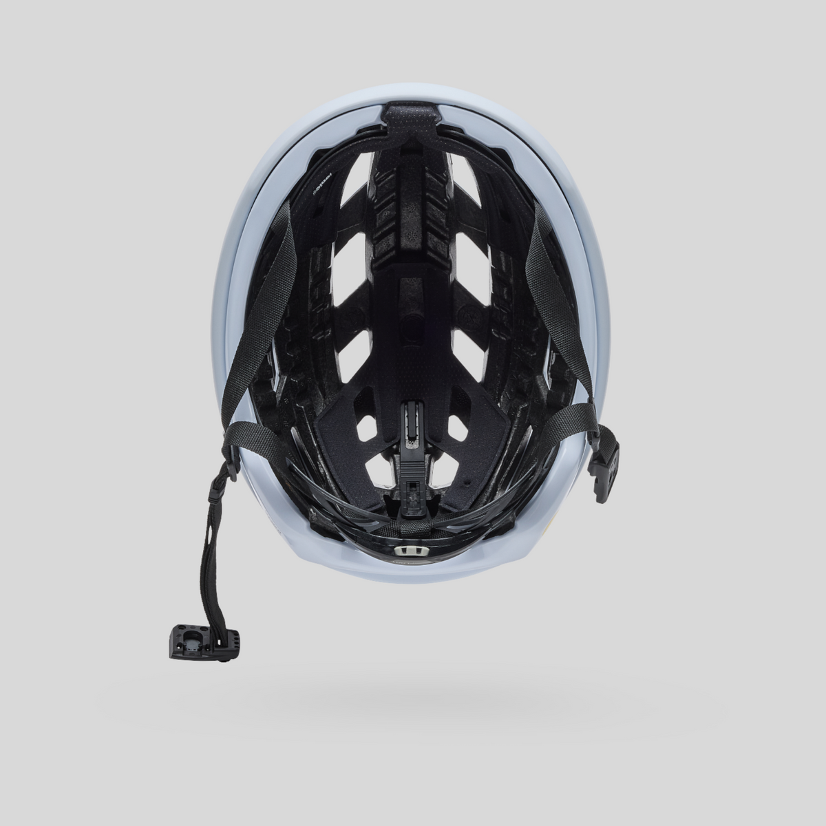 Vista interior del casco MZ Bikes Bell XR Spherical en blanco mate con sistema de ajuste y acolchado protector