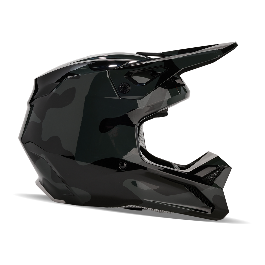 Casco Moto FOX V1 Bnkr Negro Camo - vista general