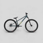 Bicicleta de dirt jump MZ Bikes Norco Rampage 2 en color gris azulado con cuadro de aluminio y horquilla RST Dirt