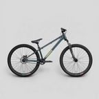 Bicicleta de dirt jump MZ Bikes Norco Rampage 2 en color gris azulado con cuadro de aluminio y horquilla RST