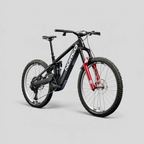 Bicicleta eléctrica de enduro MZ Bikes Norco Range VLT CX C1 en color negro con horquilla RockShox roja
