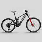 Bicicleta eléctrica de enduro MZ Bikes Norco Range VLT CX C1 en color negro, con suspensión RockShox y motor Bosch.