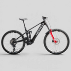 Bicicleta eléctrica de enduro MZ Bikes Norco Range VLT CX C1 en color negro, con suspensión RockShox y motor Bosch.