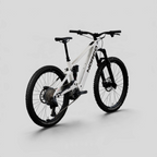 Bicicleta eléctrica de montaña MZ Bikes Norco Sight VLT CX C1 en color blanco con diseño moteado y componentes top.