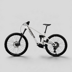 Bicicleta eléctrica de montaña MZ Bikes Norco Sight VLT CX C1 color blanco, cuadro de carbono y suspensión de alto rendimiento.