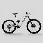 Bicicleta eléctrica de montaña MZ Bikes Norco Sight VLT CX C1 color crema y negro con cuadro de carbono