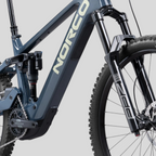 Norco Sight VLT CX C3 Smoke Grey, detalle horquilla RockShox Zeb