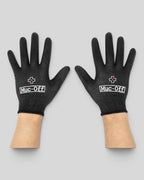 MZ Bikes Guantes mecánicos negros Muc-Off con palma de poliuretano para protección y agarre. Talla L.