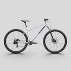 Bicicleta de montaña Norco Storm 3 color plata con cuadro de aluminio, horquilla de suspensión y frenos hidráulicos