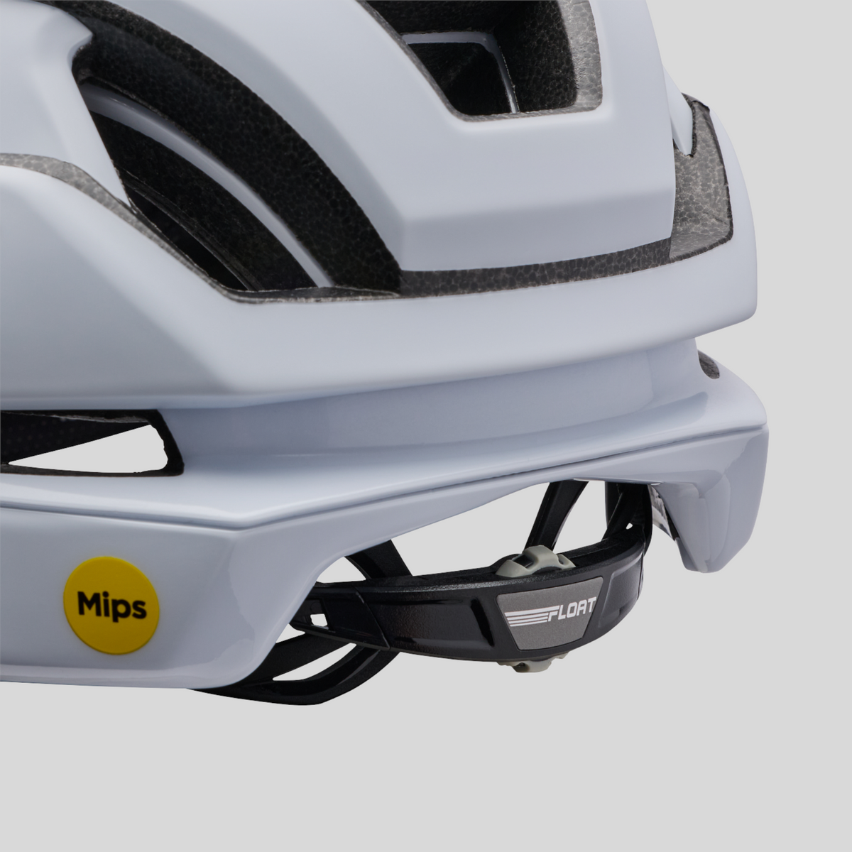Detalle trasero del casco MZ Bikes Bell XR Spherical en blanco mate con sistema de ajuste Float Fit y tecnología MIPS
