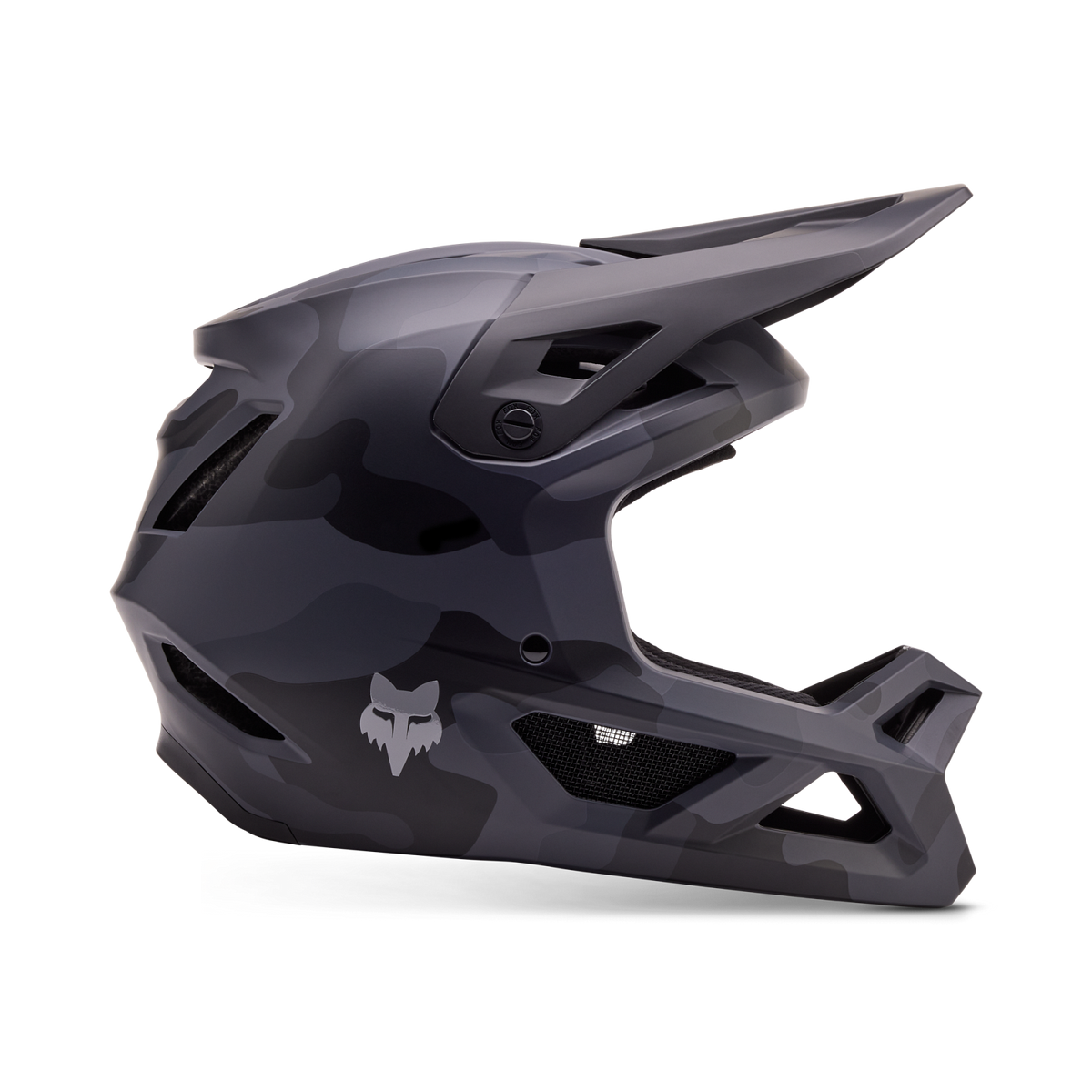 Casco Niño FOX New Rampage Camo color Negro Camuflado, vista lateral