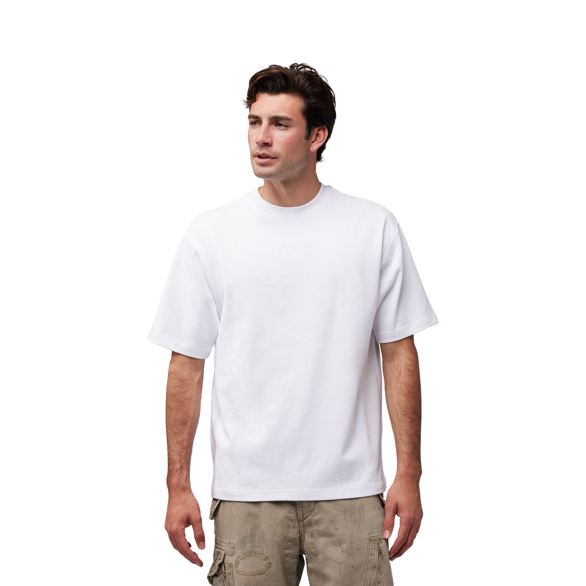 Polera Fox Racing Wordmark Heavyweight | Blanco