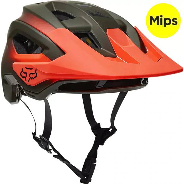 Casco Bicicleta FOX Speedframe Pro Fade | Verde Oliva/Naranjo