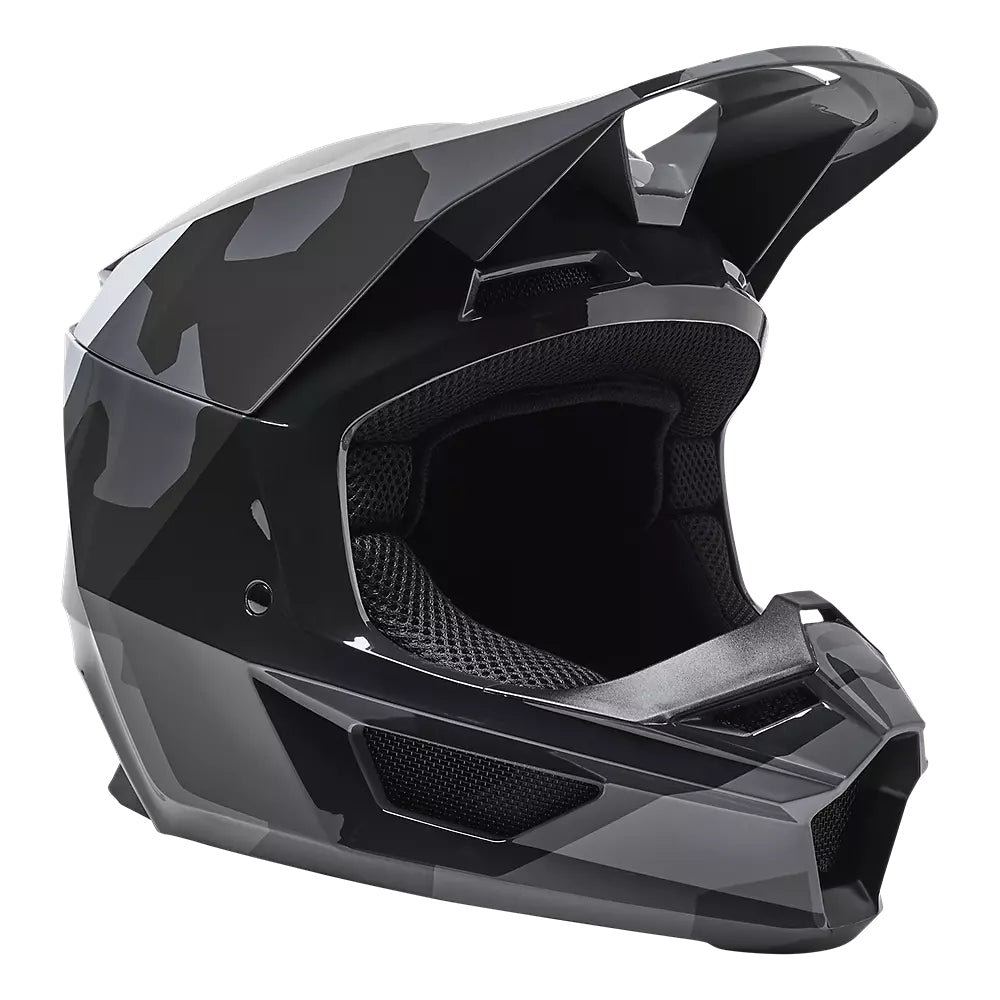 Casco Moto Niño FOX V1 BKNR Camo Negro