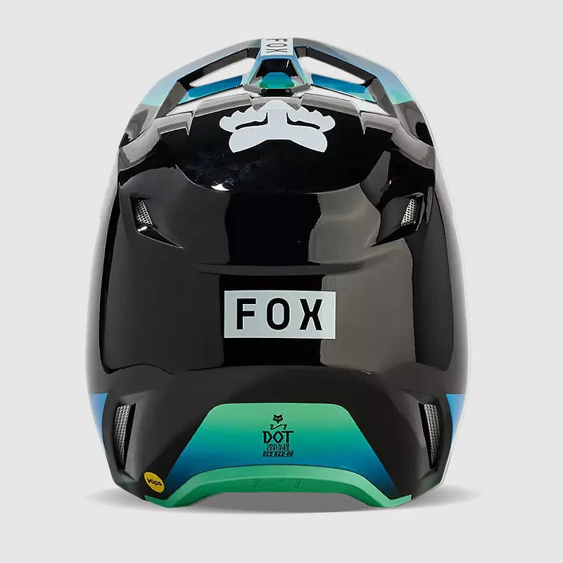 Casco FOX Moto V1 Ballast – Negro/Azul | Motocross Enduro