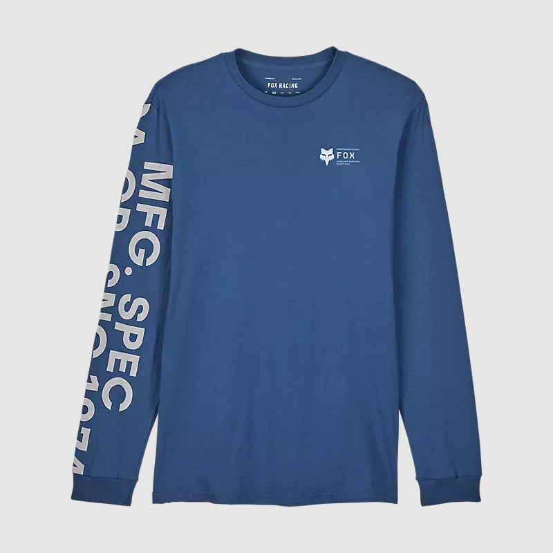 Polera Fox Racing Barge Premium Manga Larga | Azul - foto 1
