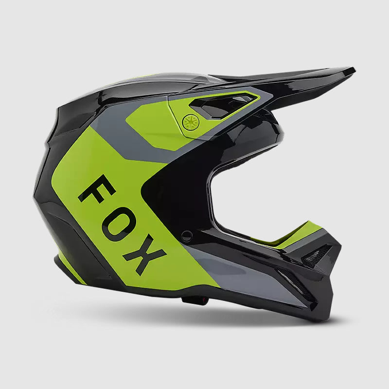 Casco Moto FOX V1 Lean | Gris/Amarillo