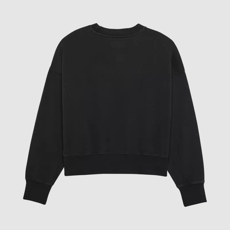 Polerón Fox Racing Wordmark Oversized Crew Mujer | Negro