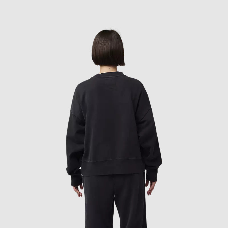 Polerón Fox Racing Wordmark Oversized Crew Mujer | Negro