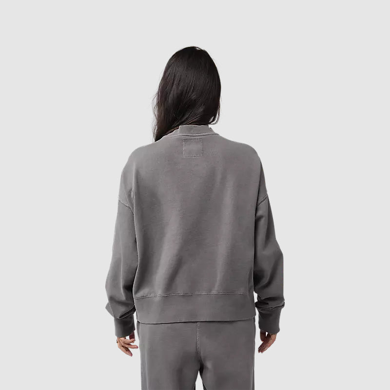 Polerón Fox Racing Wordmark Oversized Crew Mujer | Gris