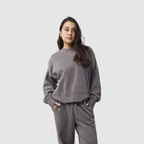 Polerón Fox Racing Wordmark Oversized Crew Mujer | Gris