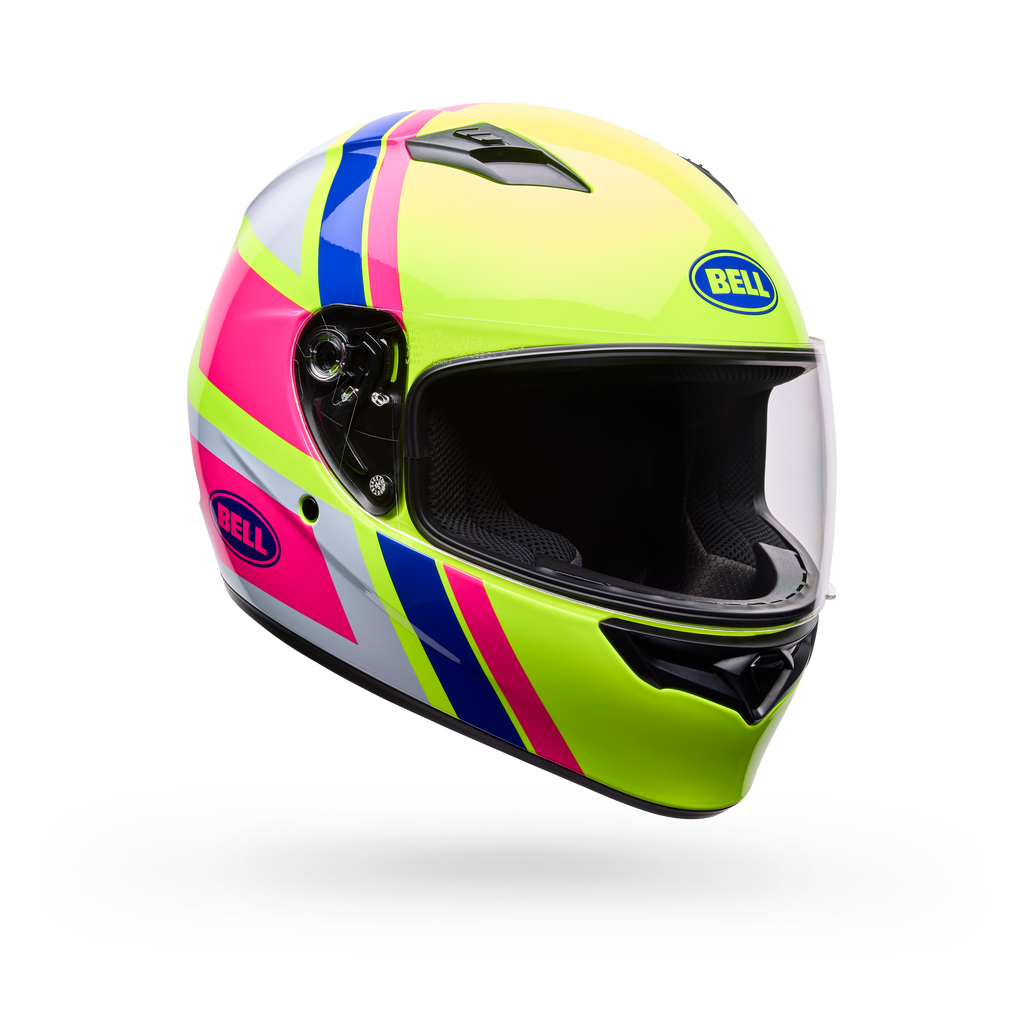 Casco Moto Bell Calle Qualifier Chasm Amarillo/Rosado Certificado QR