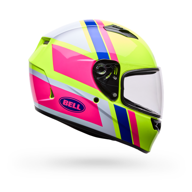 Casco Moto Bell Calle Qualifier Chasm Amarillo/Rosado Certificado QR