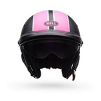 Casco Moto Bell Calle Pit Boss Negro/Rosado Mate Certificado QR