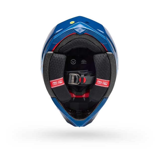 Casco Moto Bell Spherical Moto-10 Azul/Negro