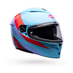 Casco Moto Bell Calle Lithium Passion Azul Claro Certificado QR