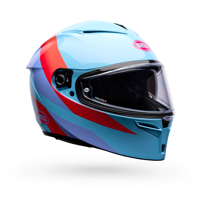 Casco Moto Bell Calle Lithium Passion Azul Claro Certificado QR