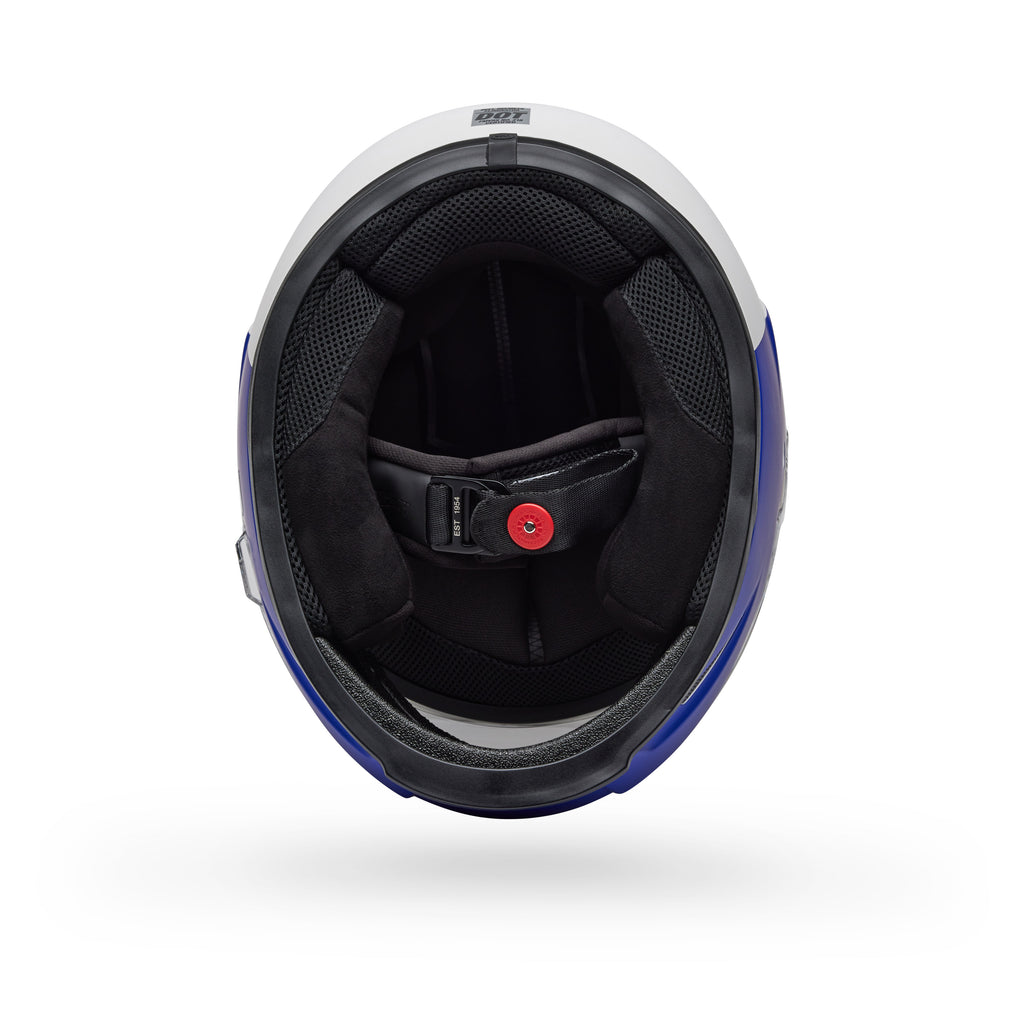 Casco Moto Bell Calle Eliminator Menace Azul/Blanco Certificado QR