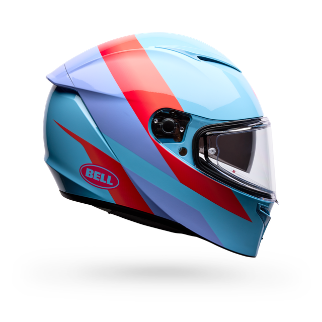 Casco Moto Bell Calle Lithium Passion Azul Claro Certificado QR