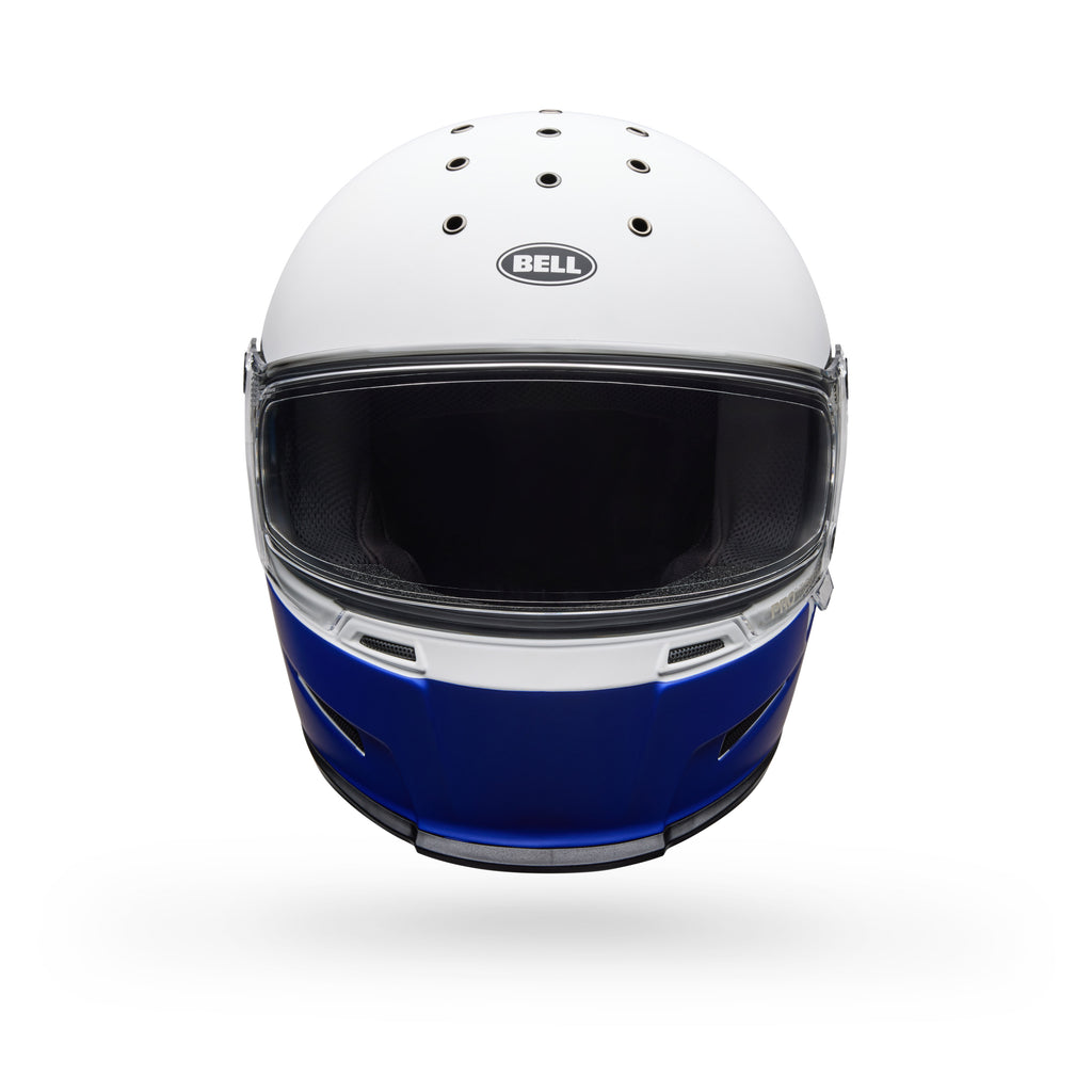 Casco Moto Bell Calle Eliminator Menace Azul/Blanco Certificado QR